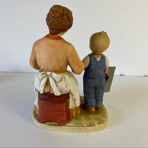 VTG 1985 Homco Home Interiors Denim Days Danny's Mom Bisque Figurine w/Tag 1511 - Picture 5 of 10
